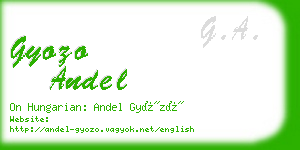 gyozo andel business card